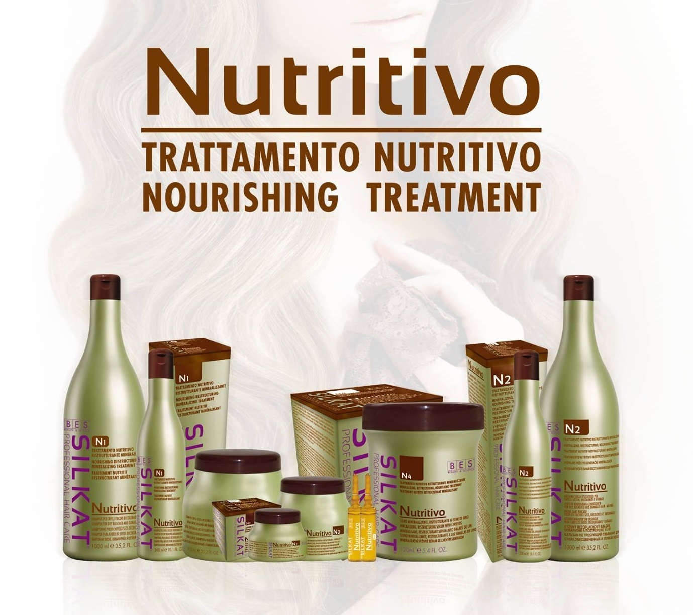 БАЛСАМ УКРЕПВАЩ ЗА СУХА КОСА BES N2 SILKAT NUTRITIVO CONDITIONER 1000ml 