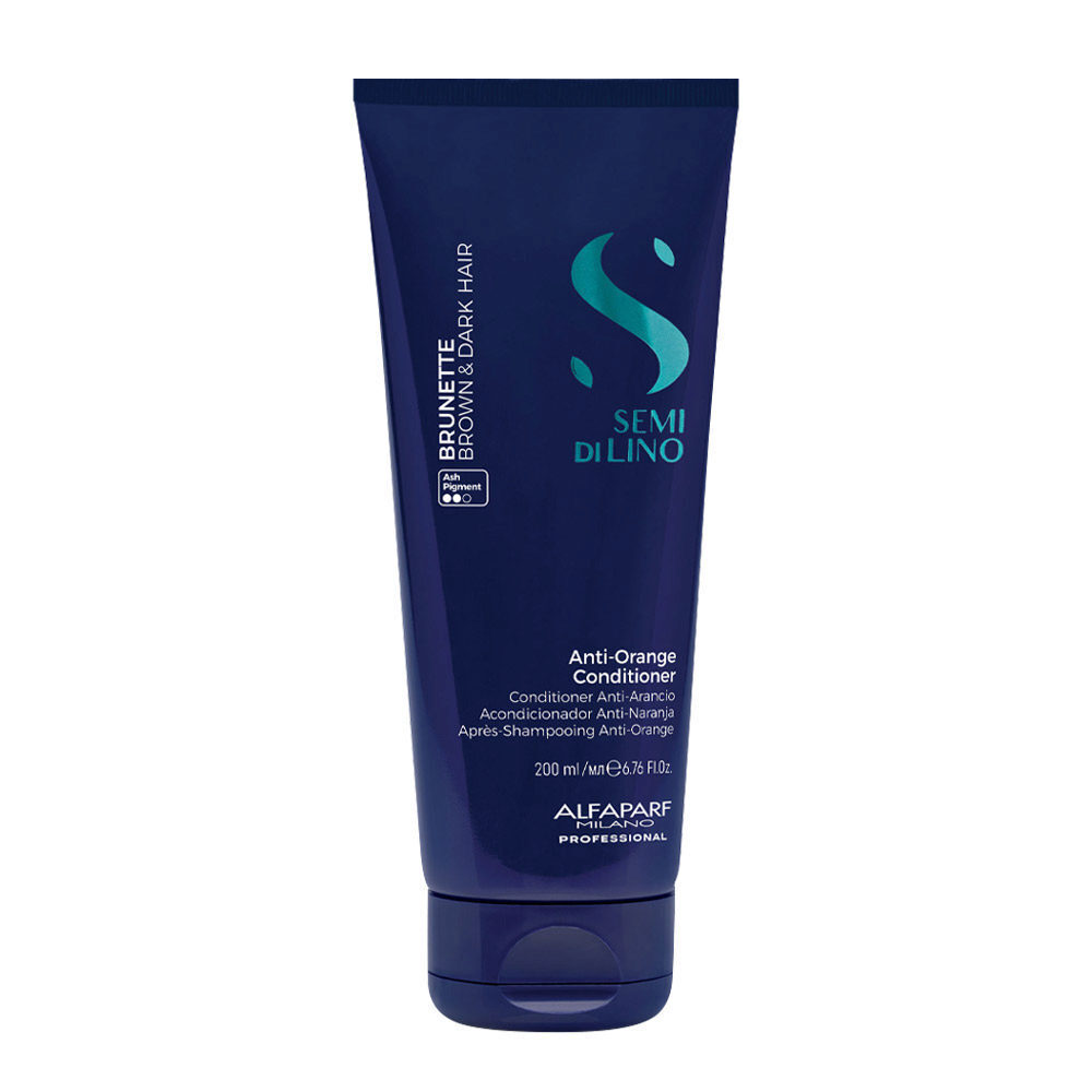 БАЛСАМ ПРОТИВ ОРАНЖЕВИ ОТТЕНЪЦИ Alfaparf Semi di Lino Brunette Anti-Orange Conditioner 