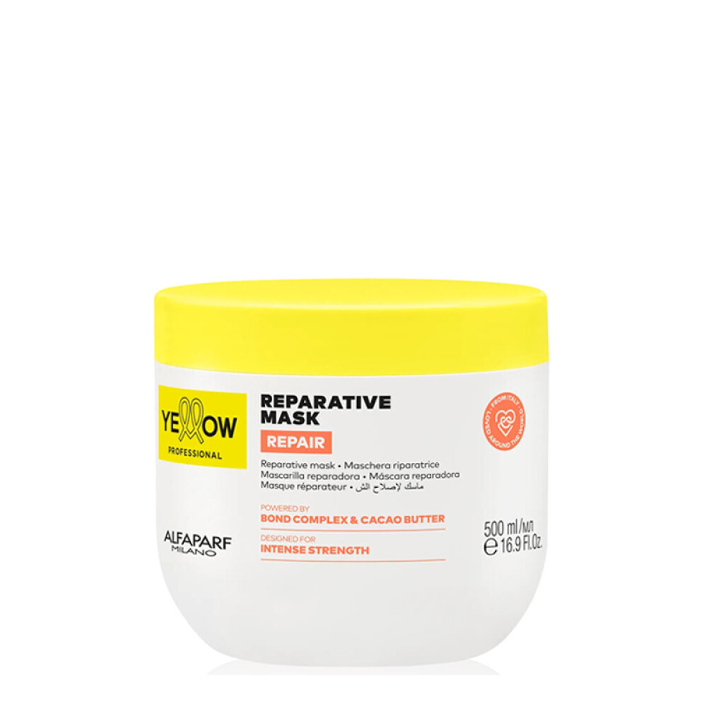 ВЪЗСТАНОВЯВАЩА маска с Бадемов протеин и Какао Alfaparf Yellow Repair Mask 500ml
