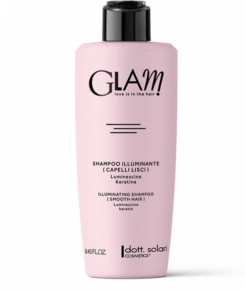 ИЗГЛАЖДАЩ ШАМПОАН ЗА ПРАВА КОСА Dott Solari Professional Glam Iluminating Shampoo 250ml