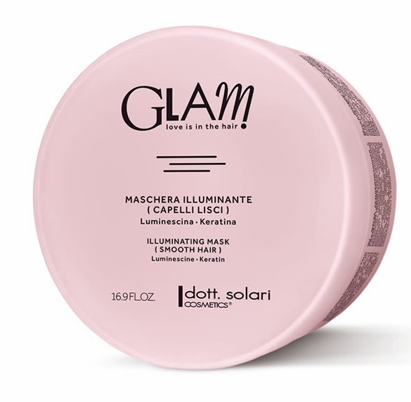 ИЗГЛАЖДАЩА МАСКА ЗА ПРАВА КОСА Dott Solari Professional Glam Iluminating Mask 500ml