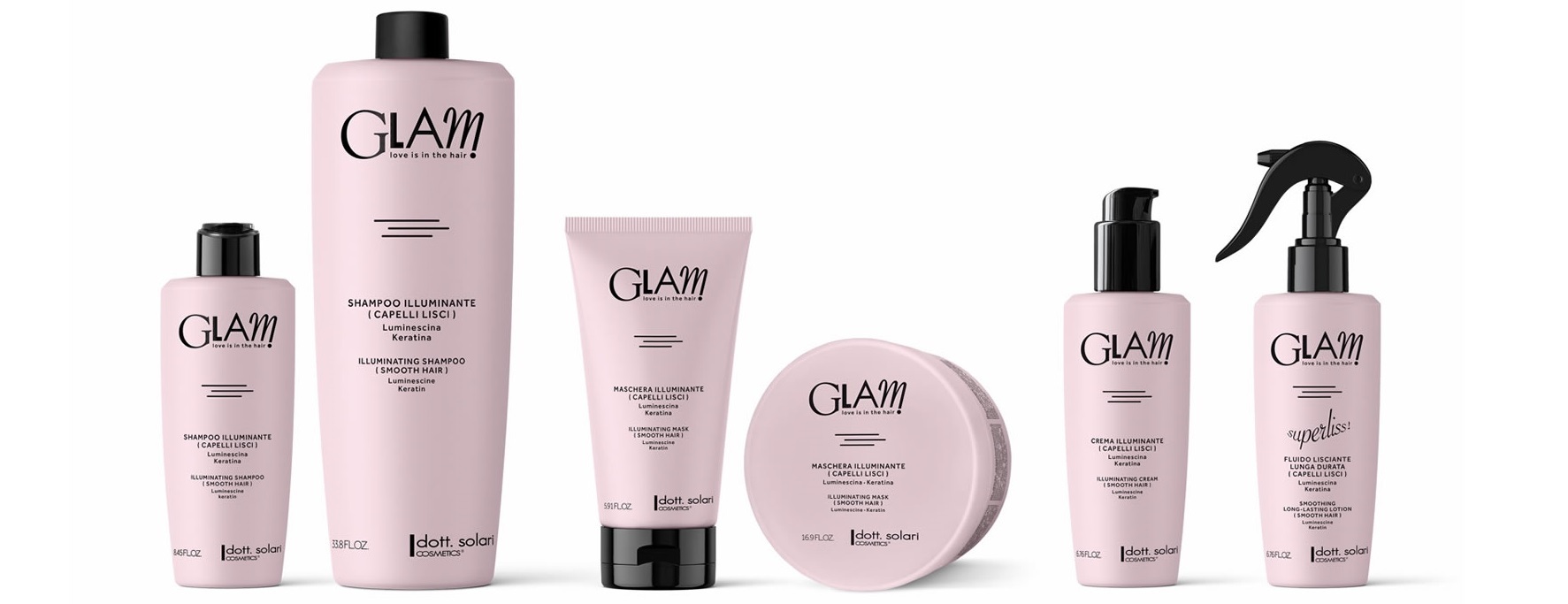 ИЗГЛАЖДАЩА МАСКА ЗА ПРАВА КОСА Dott Solari Professional Glam Iluminating Mask 500ml
