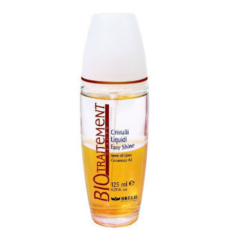 ДВУФАЗНИ ТЕЧНИ КРИСТАЛИ СЪС СЕРАМИД А2 И ЛЕНЕНО СЕМЕ Brelil Easy shine125ml