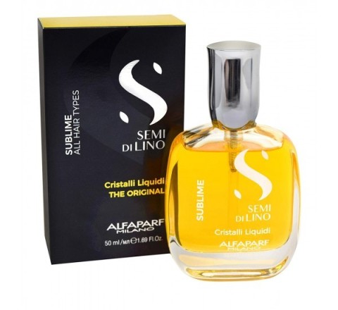 КРИСТАЛИ  ЗА БЛЯСЪК Alfaparf Semi Di Lino Sublime Cristalli Liquidi The Original 50ml 