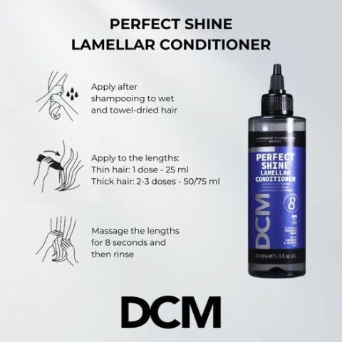 БАЛСАМ ЗА БЛЯСЪК НА КОСАТА ЗА 8 СЕКУНДИ DCM Shine Lamellar Conditioner 200ml