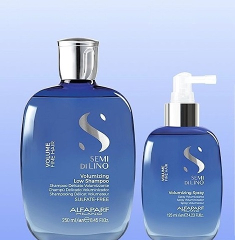 КОМПЛЕКТ ЗА ОБЕМ И ПЛЪТНОСТ НА КОСАТА Alfaparf Semi Di Lino VOLUMIZING X2части