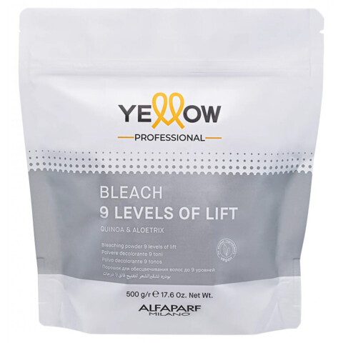 ПРОФЕСИОНАЛНА ОБЕЗЦВЕТЯВАЩА ПУДРА 9 нива Yelllow Bleaching Powder 500g